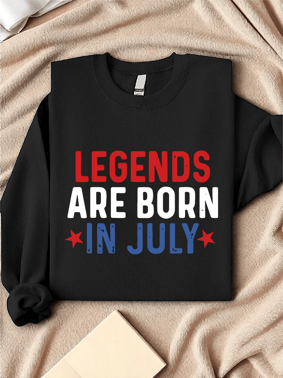 Vintage 4th Of July Legends Are Born In July Men Sweatshirt