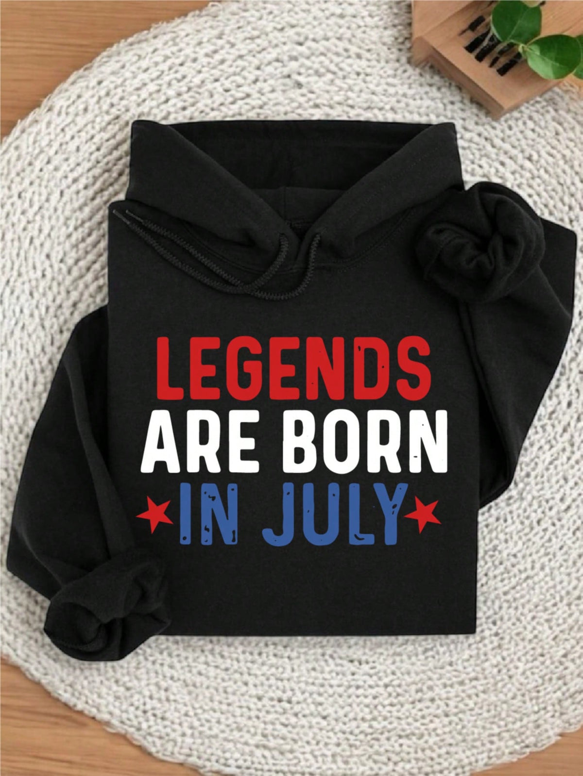 Vintage 4th Of July Legends Are Born In July Men Hoodie