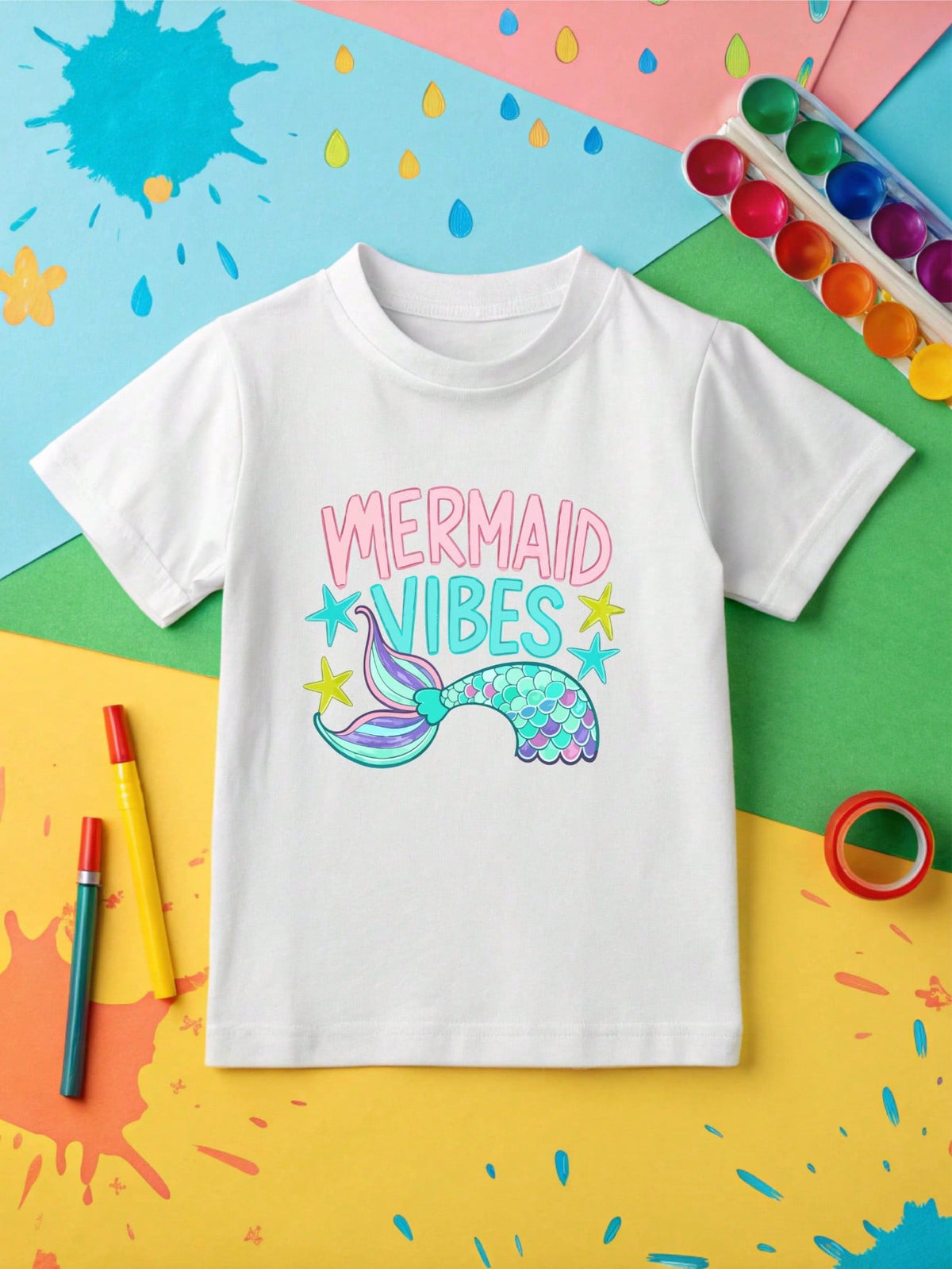 Preppy Mermaid Summer Kids Bodysuit