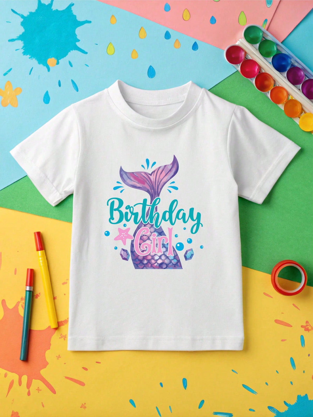 Mermaid Birthday Girl Bodysuit