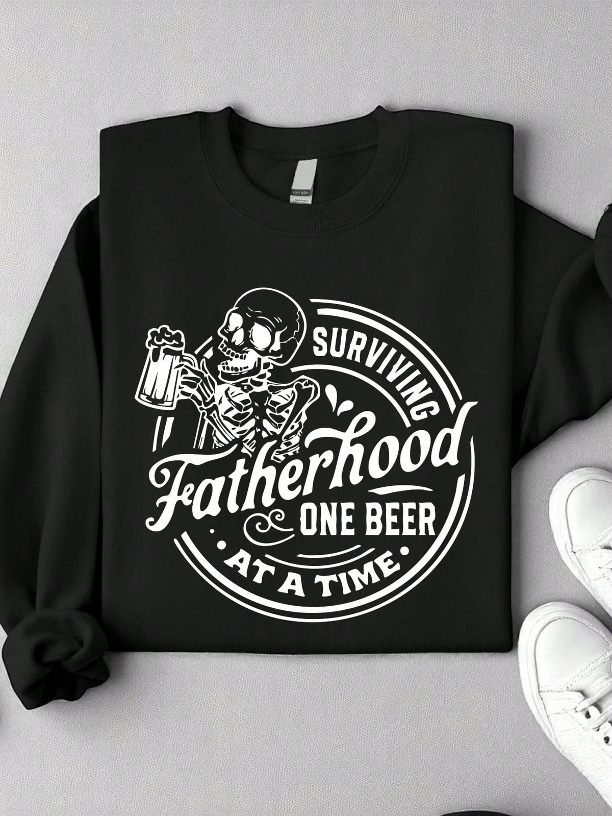 Surviving Fatherhood Woe Beer At A Time Sweatshirt