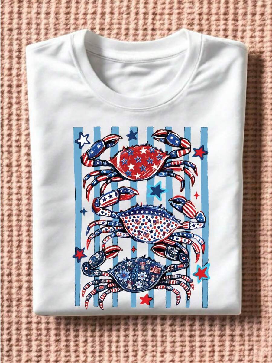 4th Of July Crab T-Shirt