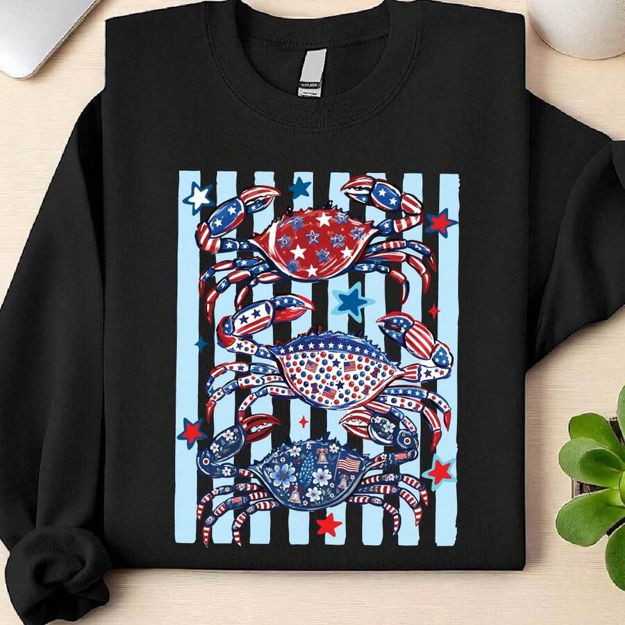 4th Of July Crab Sweatshirt