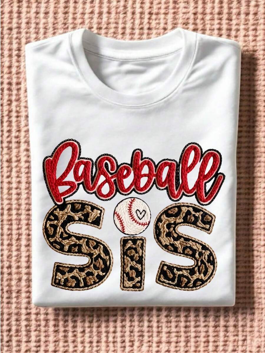 Baseball Sister Faux Yarn T-Shirt
