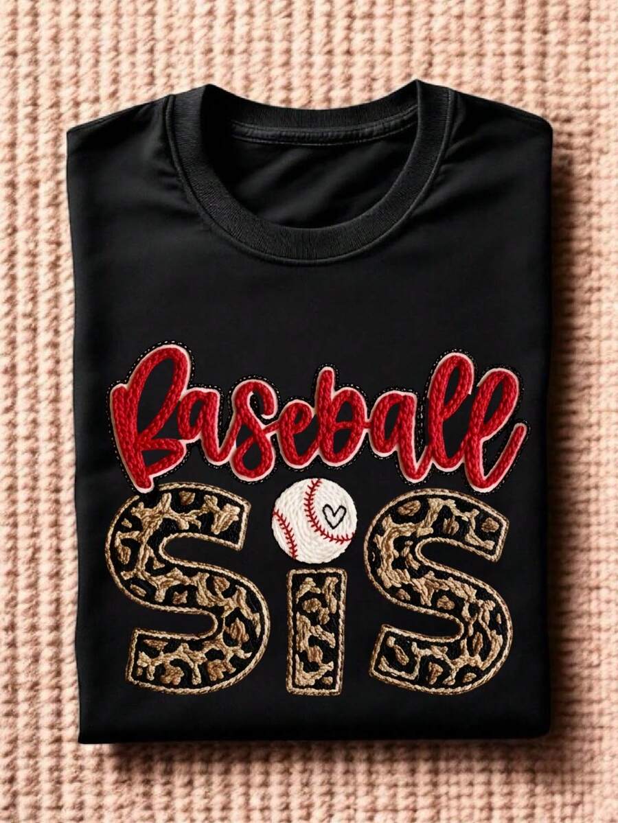 Baseball Sister Faux Yarn T-Shirt