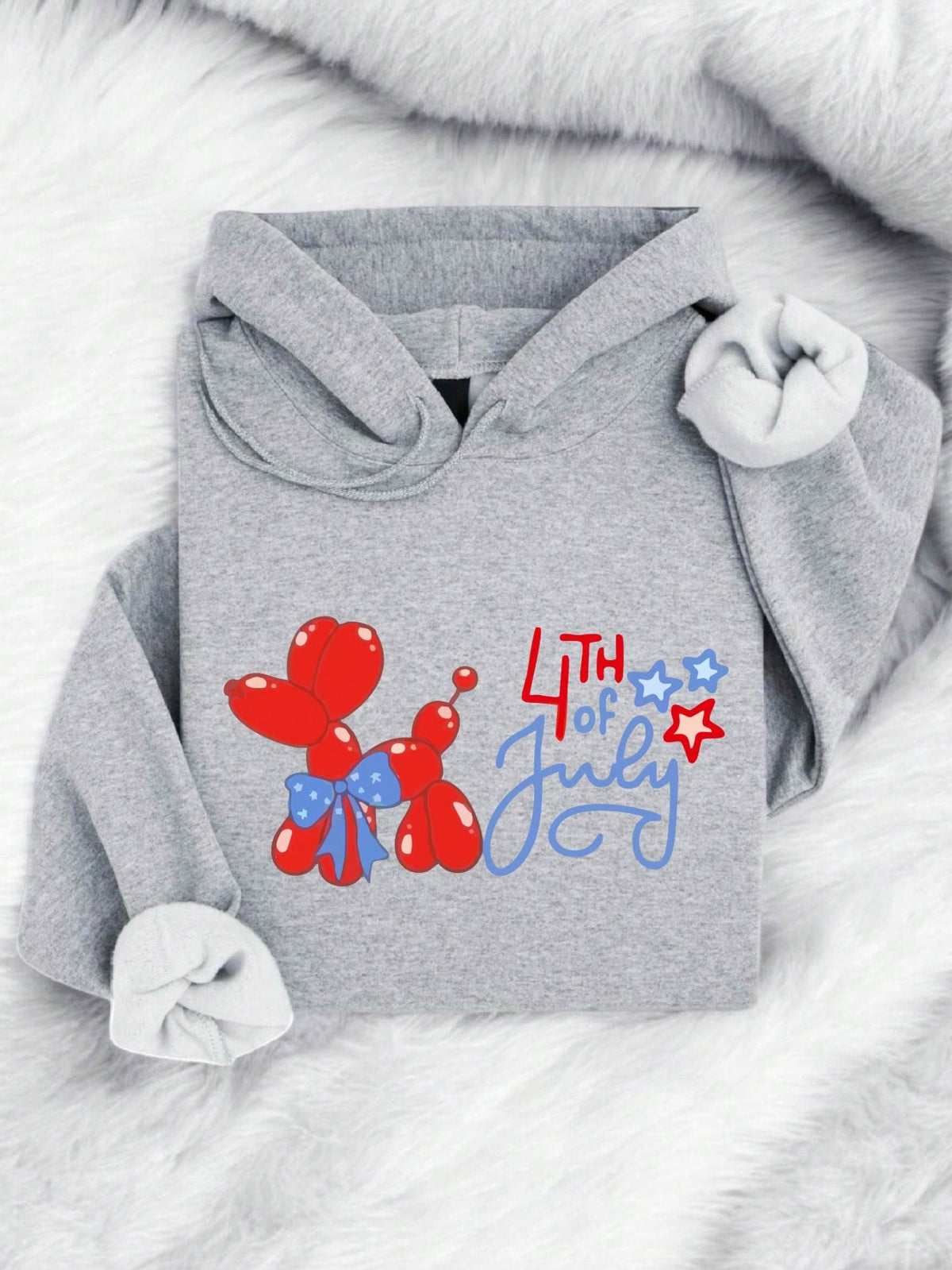 4th Of July Balloon Dog Hoodie