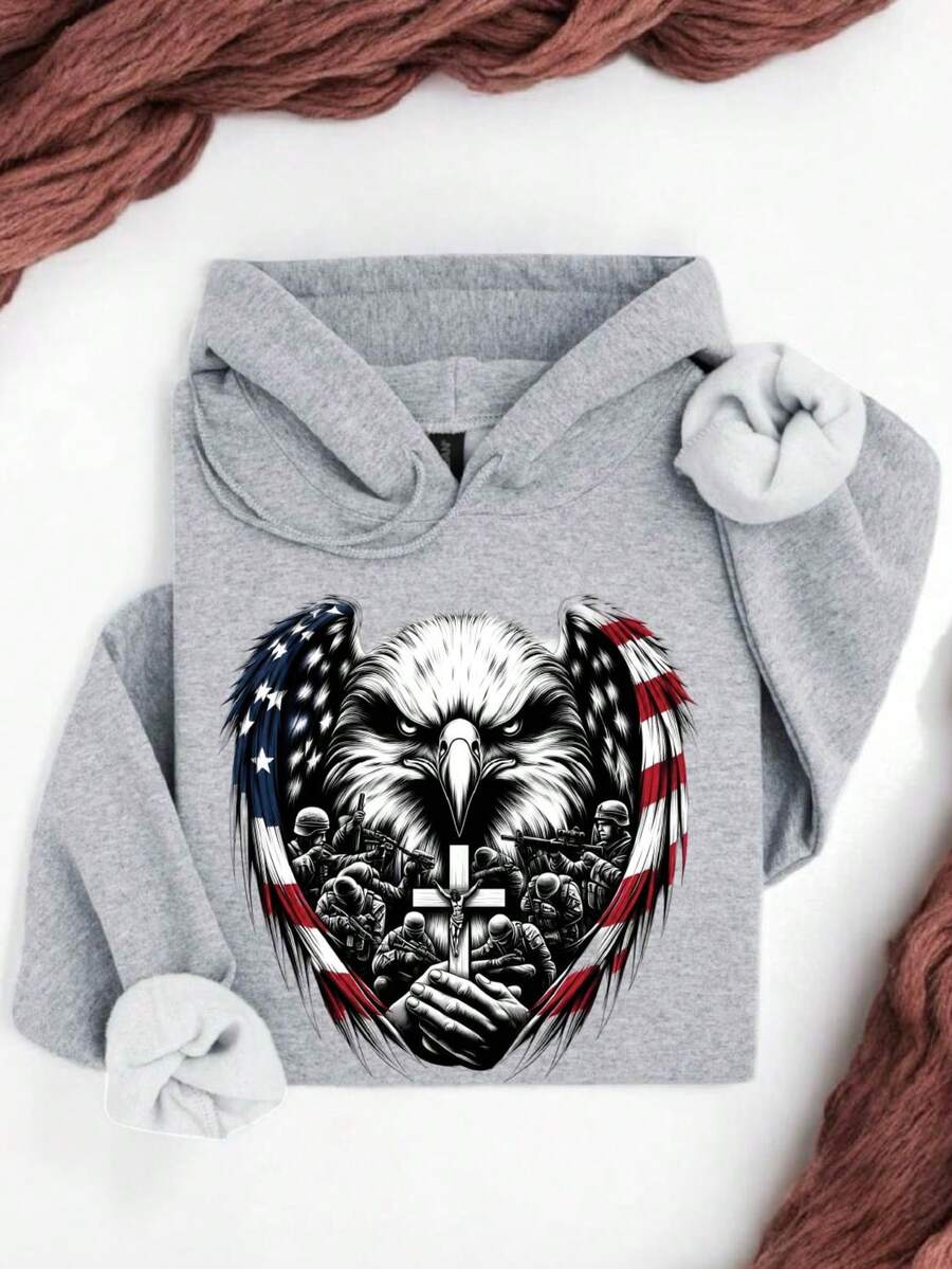 American Flag Eagle Hoodie