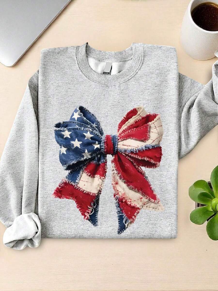USA Faux Yarn Sweatshirt