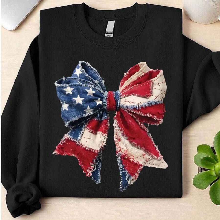 USA Faux Yarn Sweatshirt