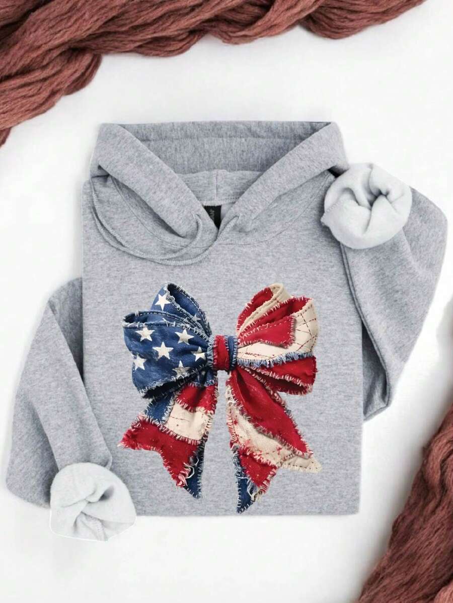 USA Faux Yarn Hoodie