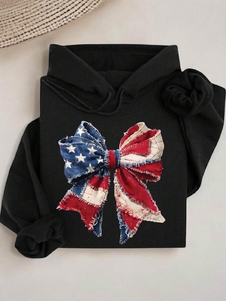 USA Faux Yarn Hoodie