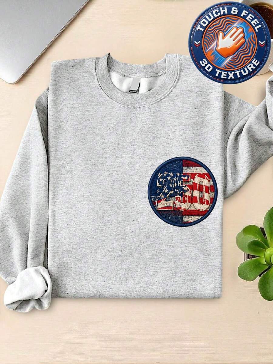 America 250 Years Coquette 3D Patch Sweatshirt