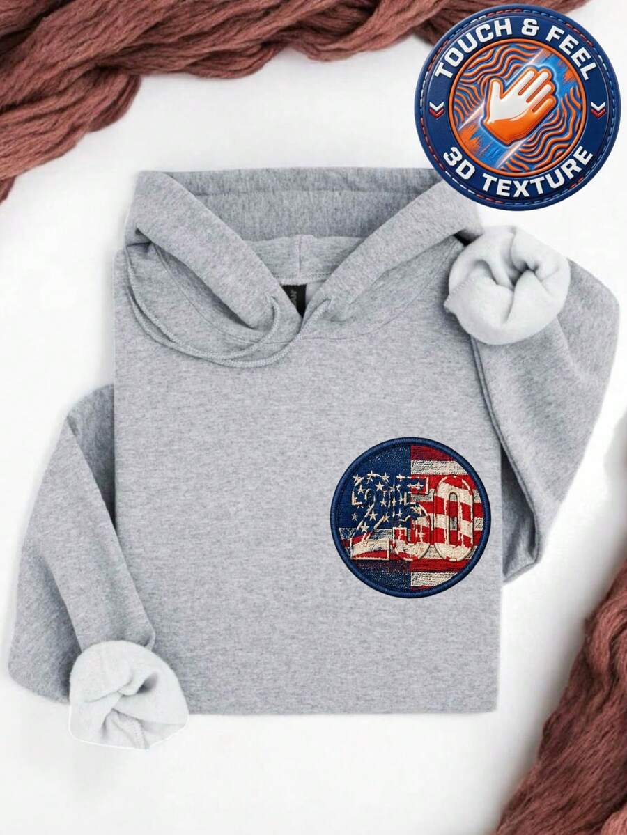 America 250 Years Coquette 3D Patch Hoodie
