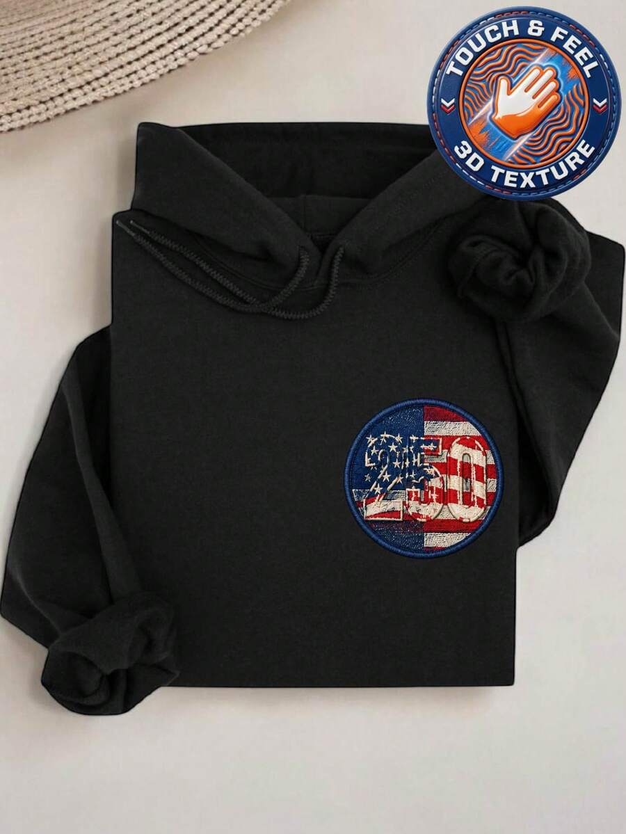 America 250 Years Coquette 3D Patch Hoodie