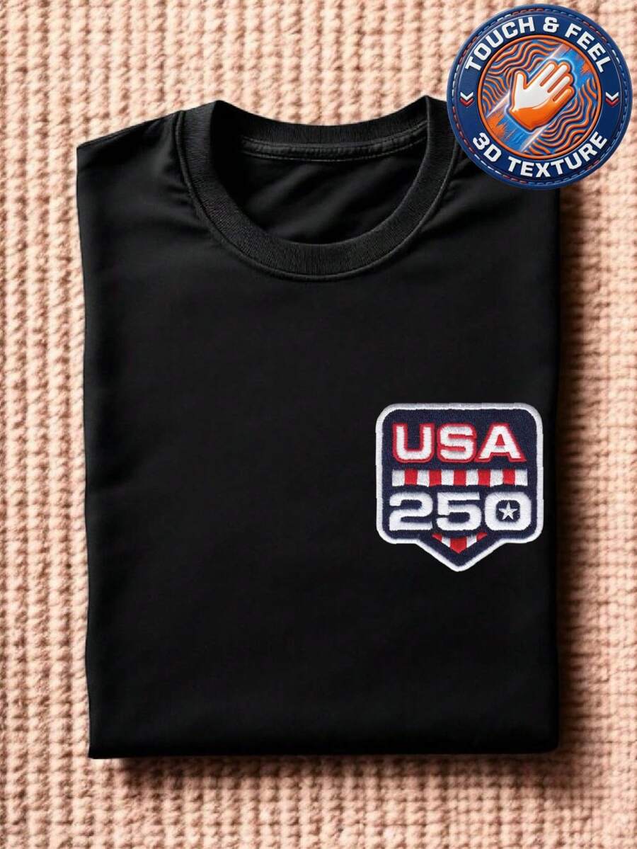 USA 250th Anniversary Patch T-Shirt