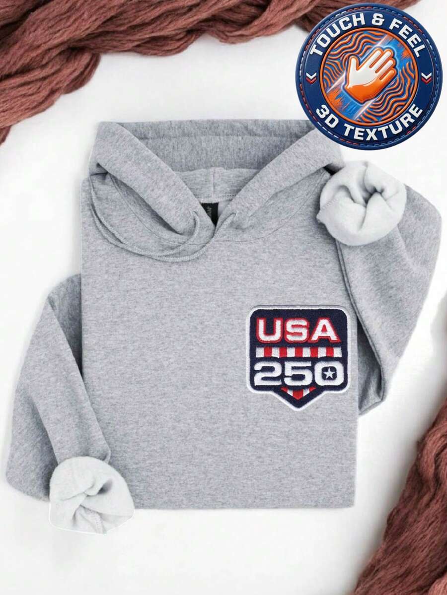USA 250th Anniversary Patch Hoodie