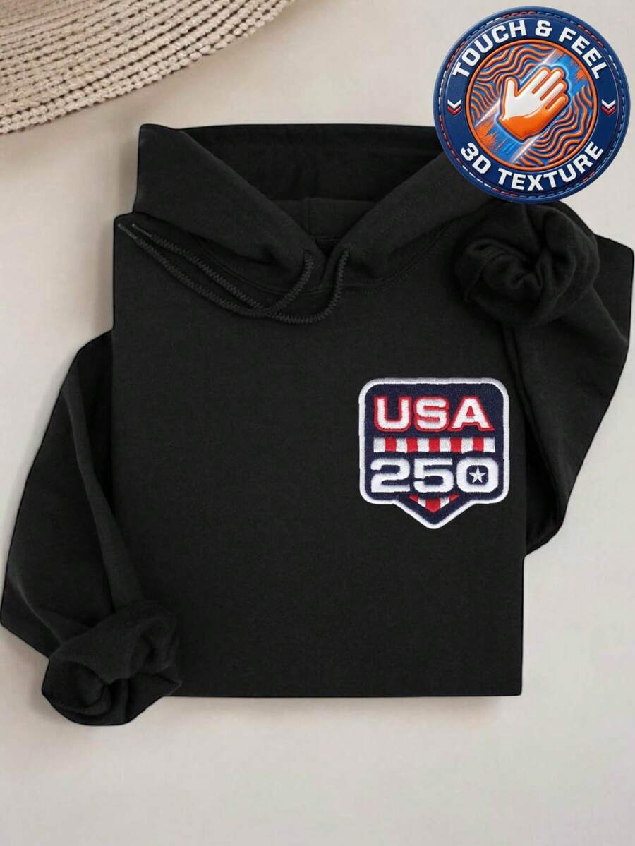 USA 250th Anniversary Patch Hoodie