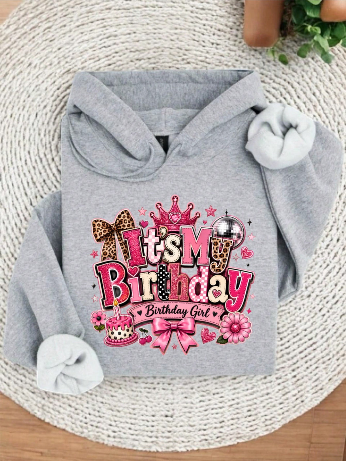 Coquette Birthday Girl Graphic Hoodie