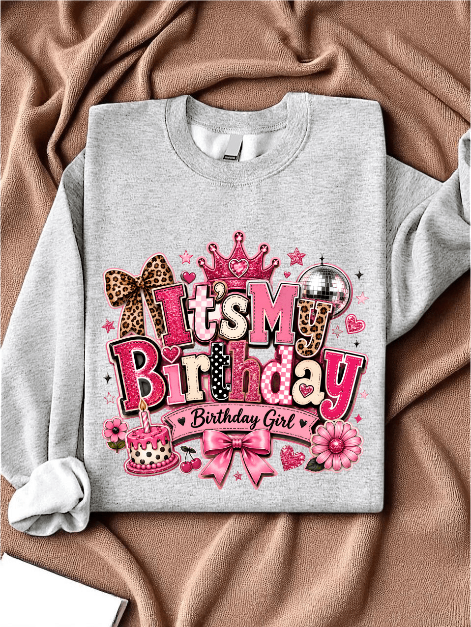 Coquette Birthday Girl Graphic Sweatshirt