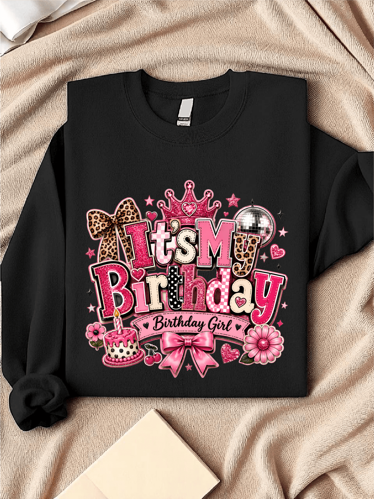 Coquette Birthday Girl Graphic Sweatshirt