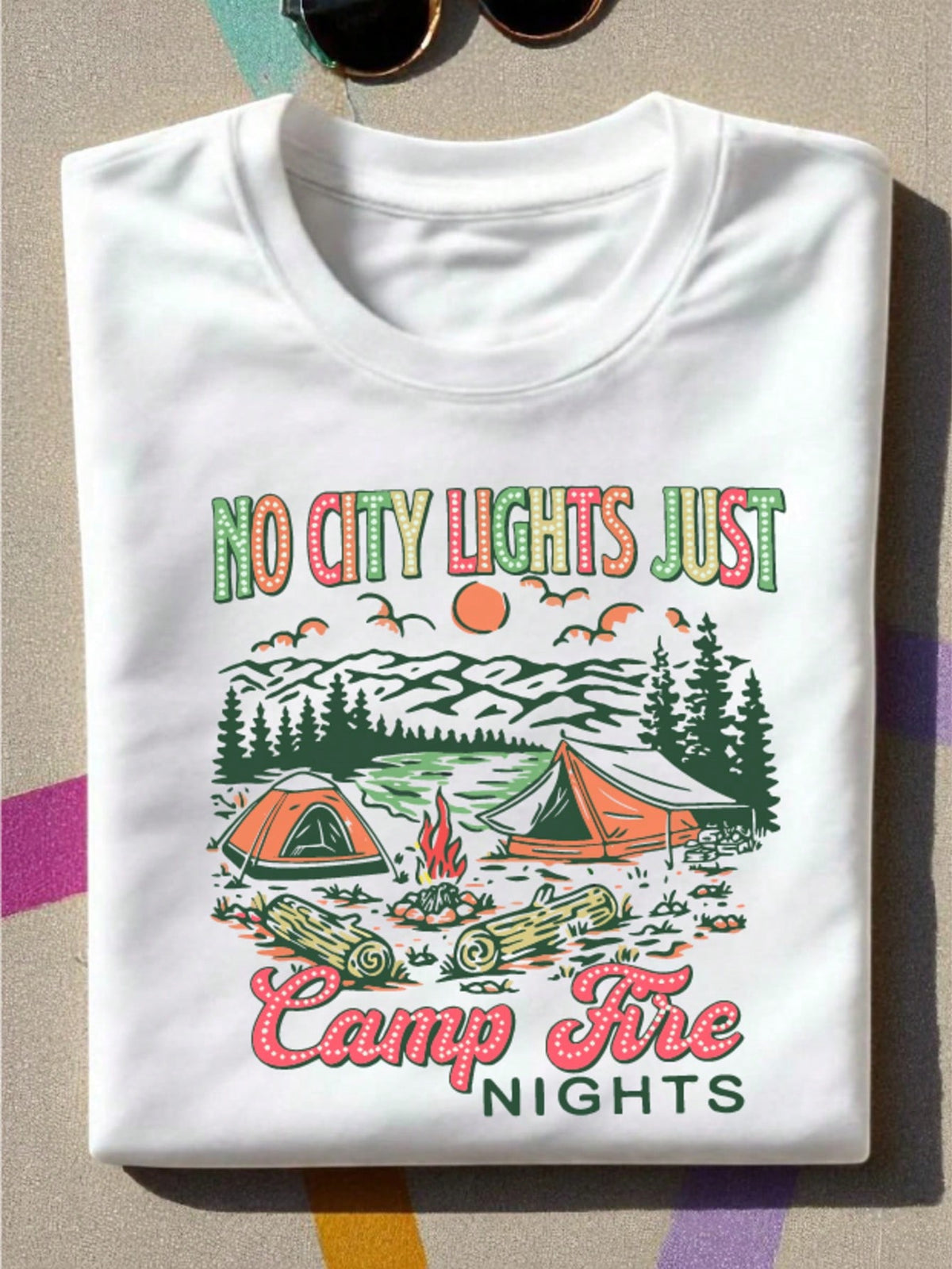 No City Lights Just Campfire Nights T-Shirt