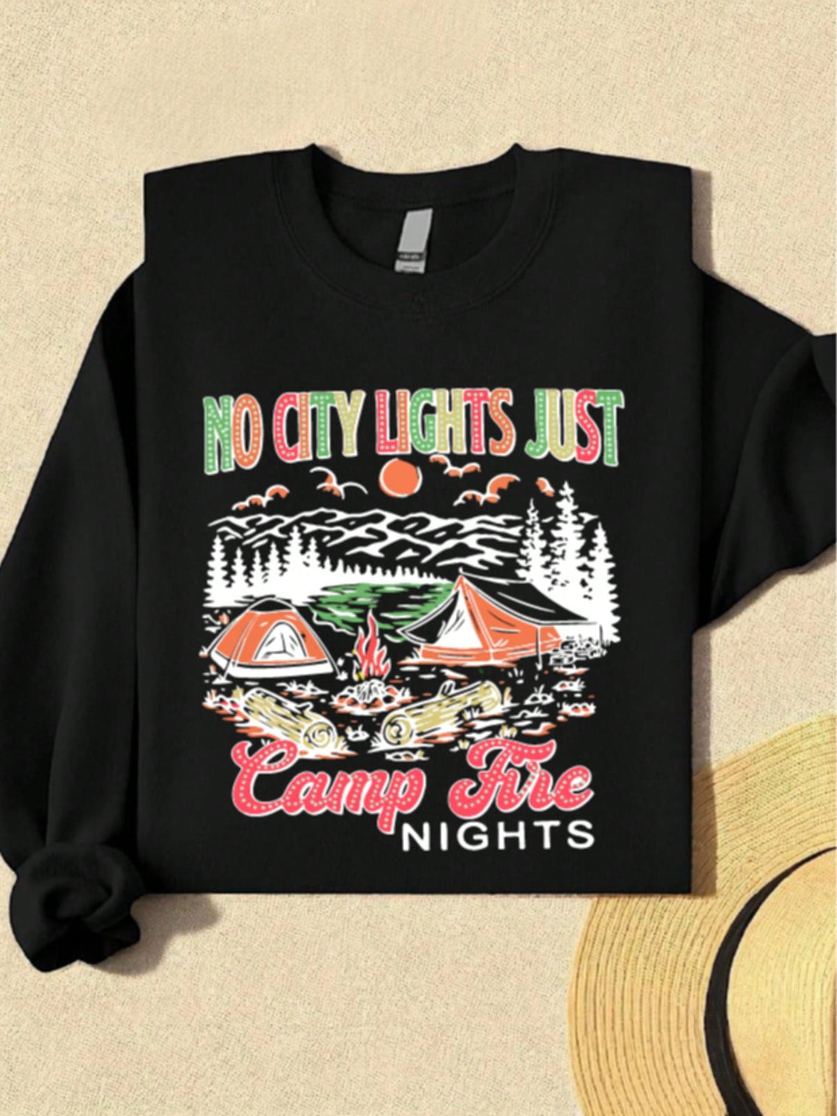 No City Lights Just Campfire Nights Sweatshirt