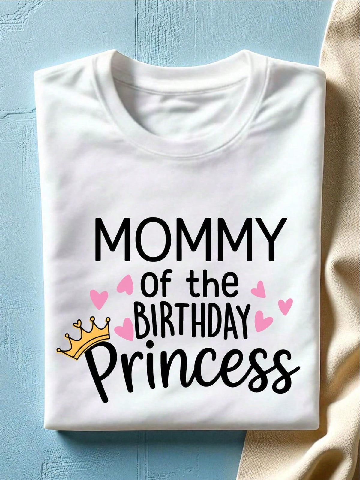 1PC Mommy And Daddy Of The Birthday Princess T-Shirt