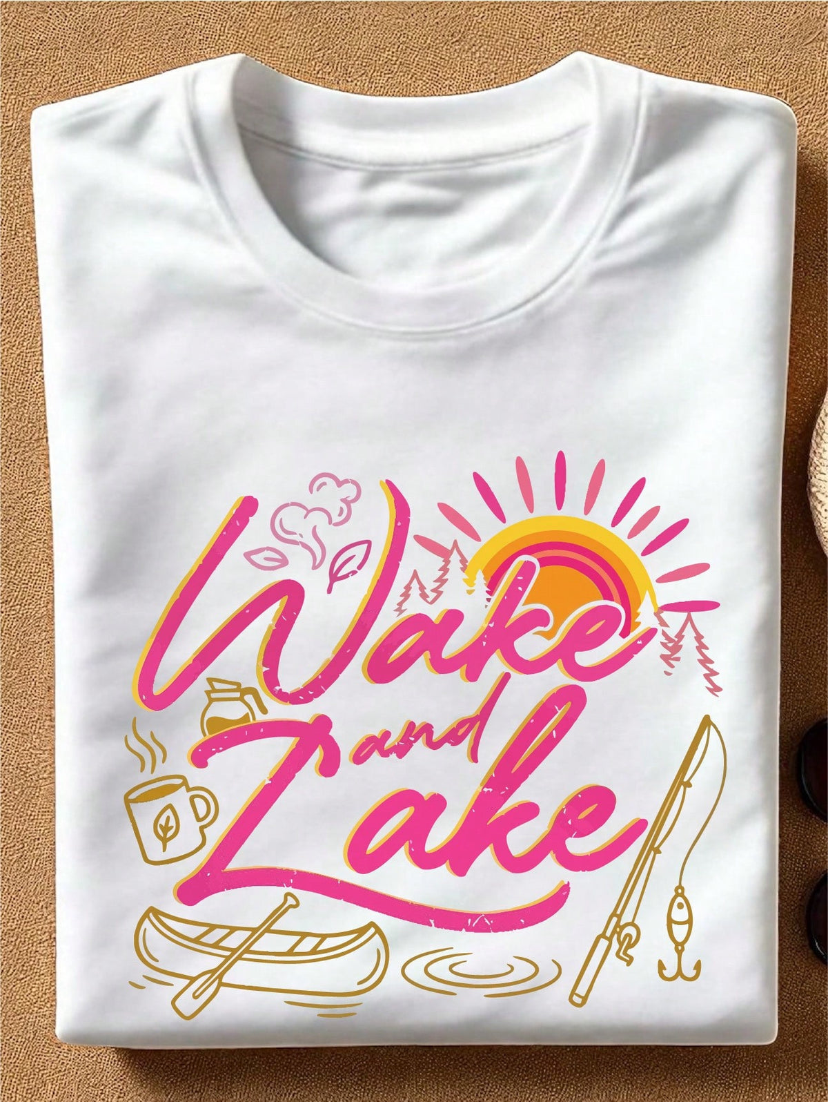 Retro Wake And Lake T-Shirt