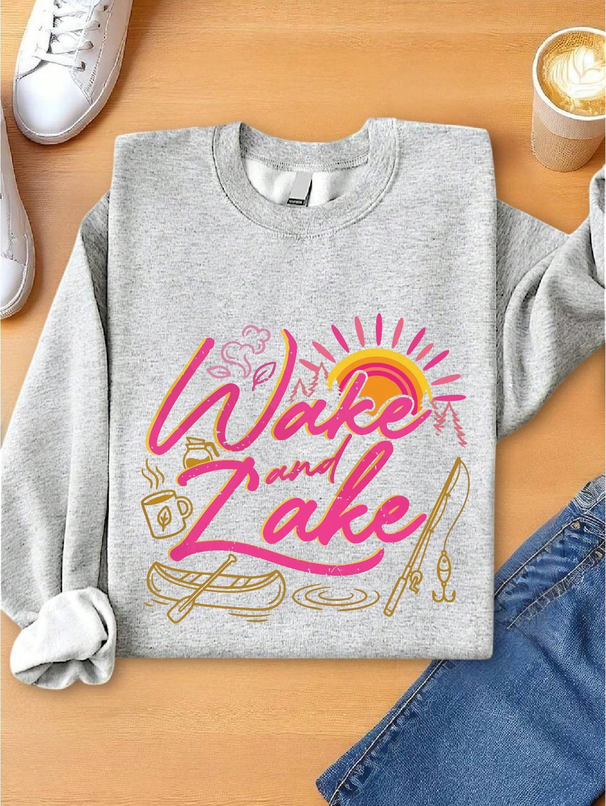 Retro Wake And Lake Sweatshirt