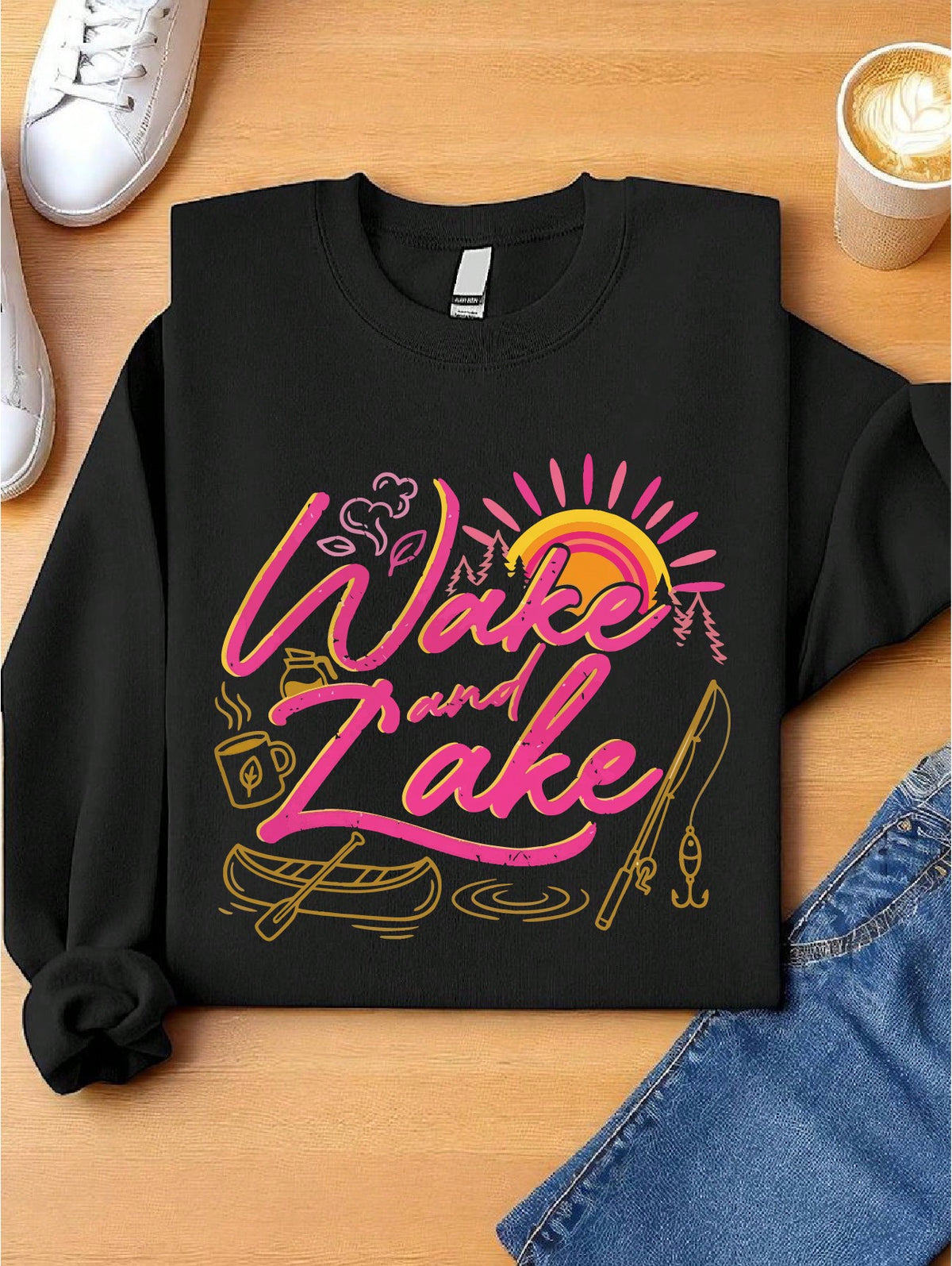 Retro Wake And Lake Sweatshirt