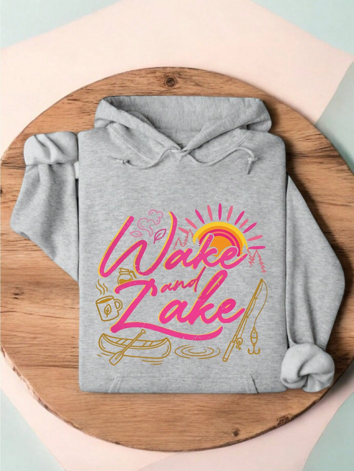 Retro Wake And Lake Hoodie