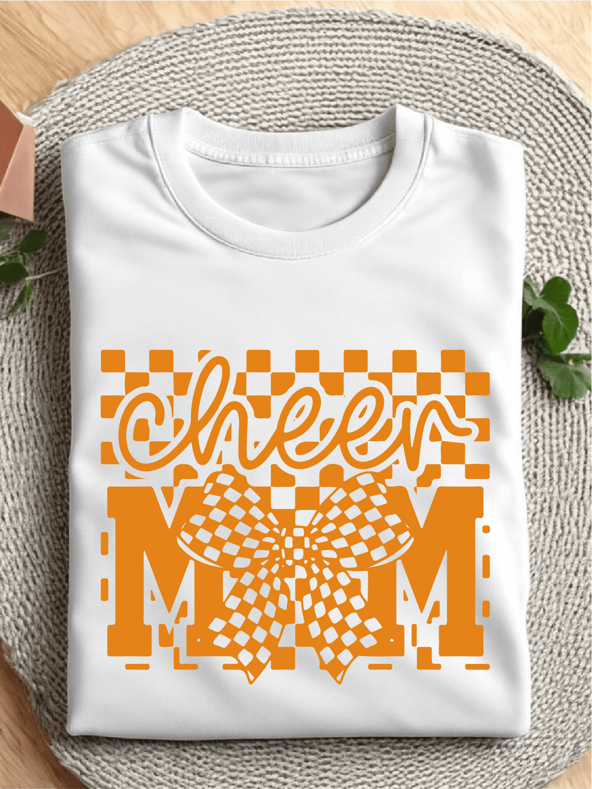 Retro Checkered Cheer Mom T-Shirt