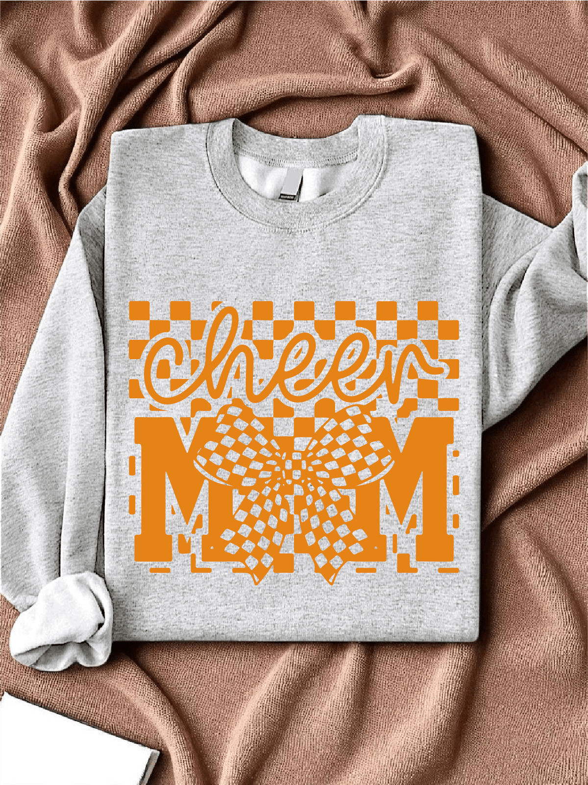 Retro Checkered Cheer Mom Sweatshirt