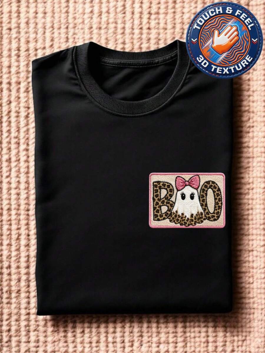 Ghost Boo 3D Patch T-Shirt