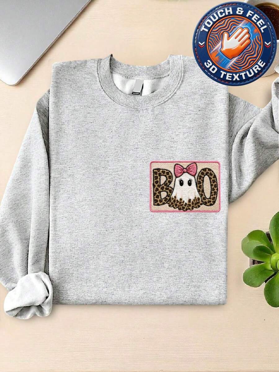 Ghost Boo 3D Patch Sweatshirt