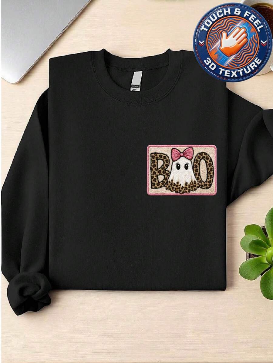 Ghost Boo 3D Patch Sweatshirt
