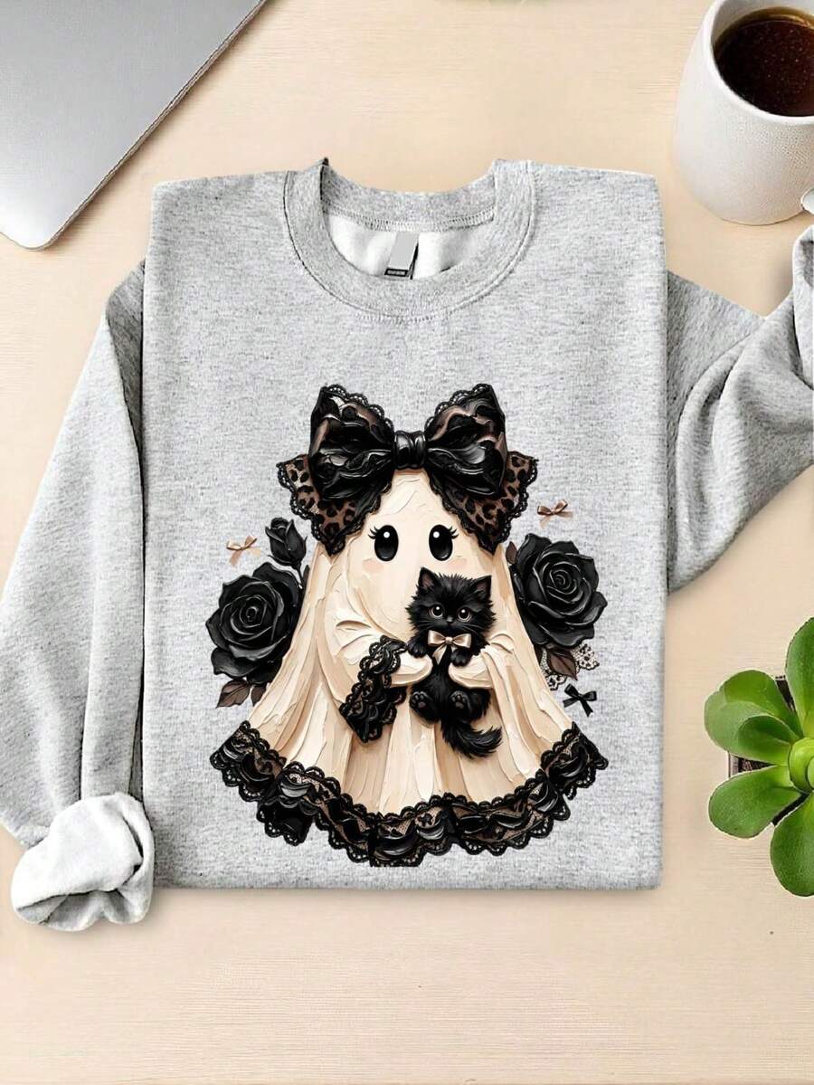 Preppy Ghost Coquette Sweatshirt