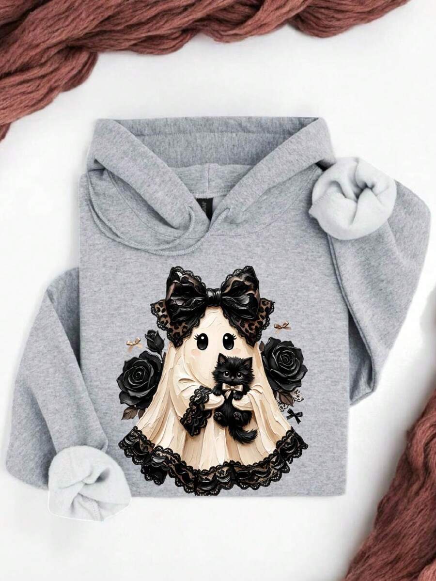 Preppy Ghost Coquette Hoodie