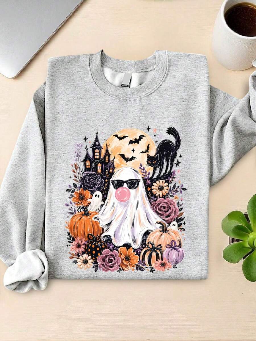 Ghost Blowing Bubble Gum Sweatshirt