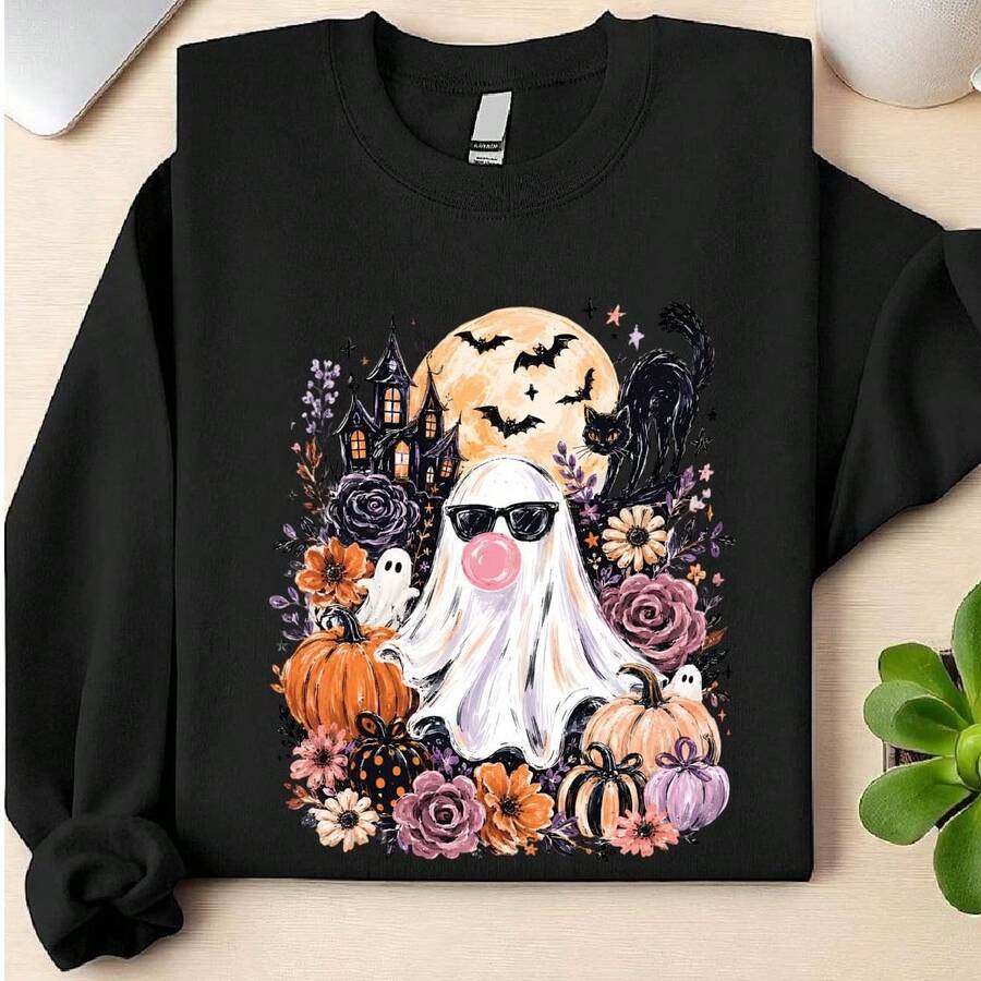 Ghost Blowing Bubble Gum Sweatshirt