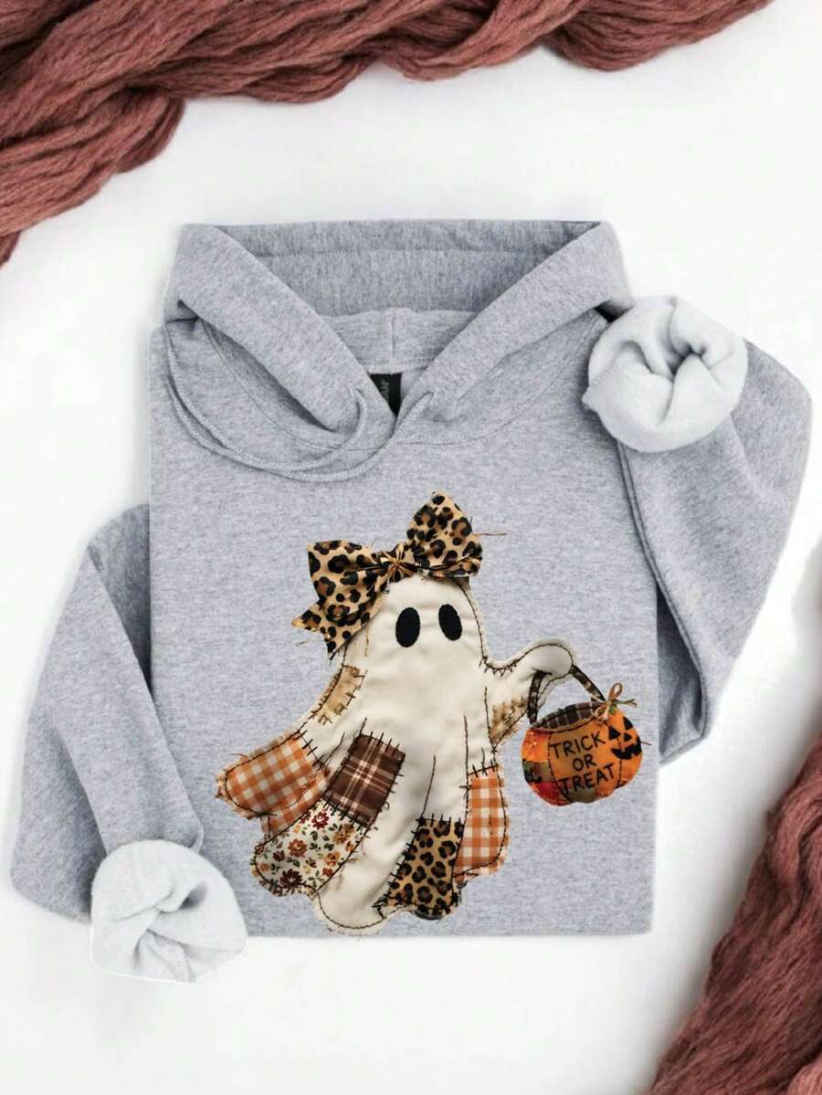 Preppy Fall Ghost DTF Graphic Print Only- Not A Embroidery Hoodie