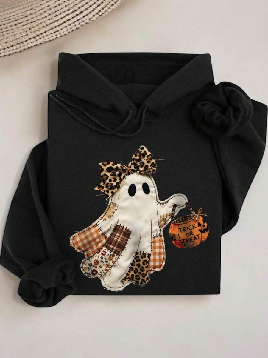 Preppy Fall Ghost DTF Graphic Print Only- Not A Embroidery Hoodie