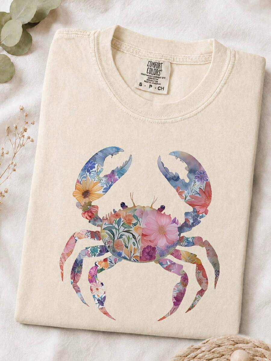 Summer Crab Girly T-Shirt