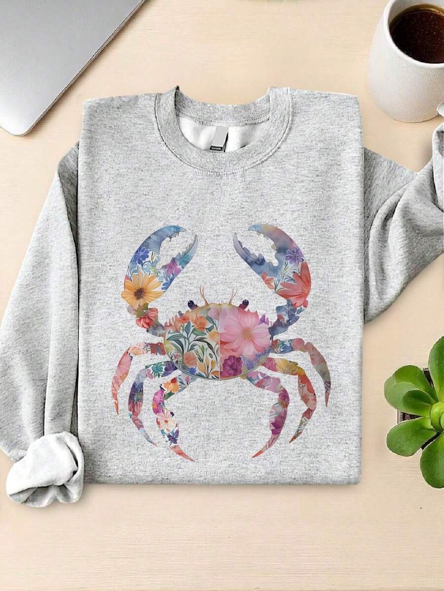 Summer Crab Girly Sweatshirt