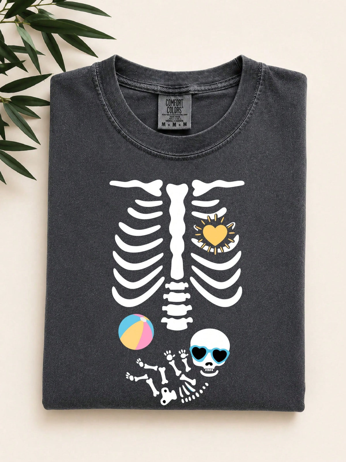 Skeleton Pregnant Summer T-Shirt