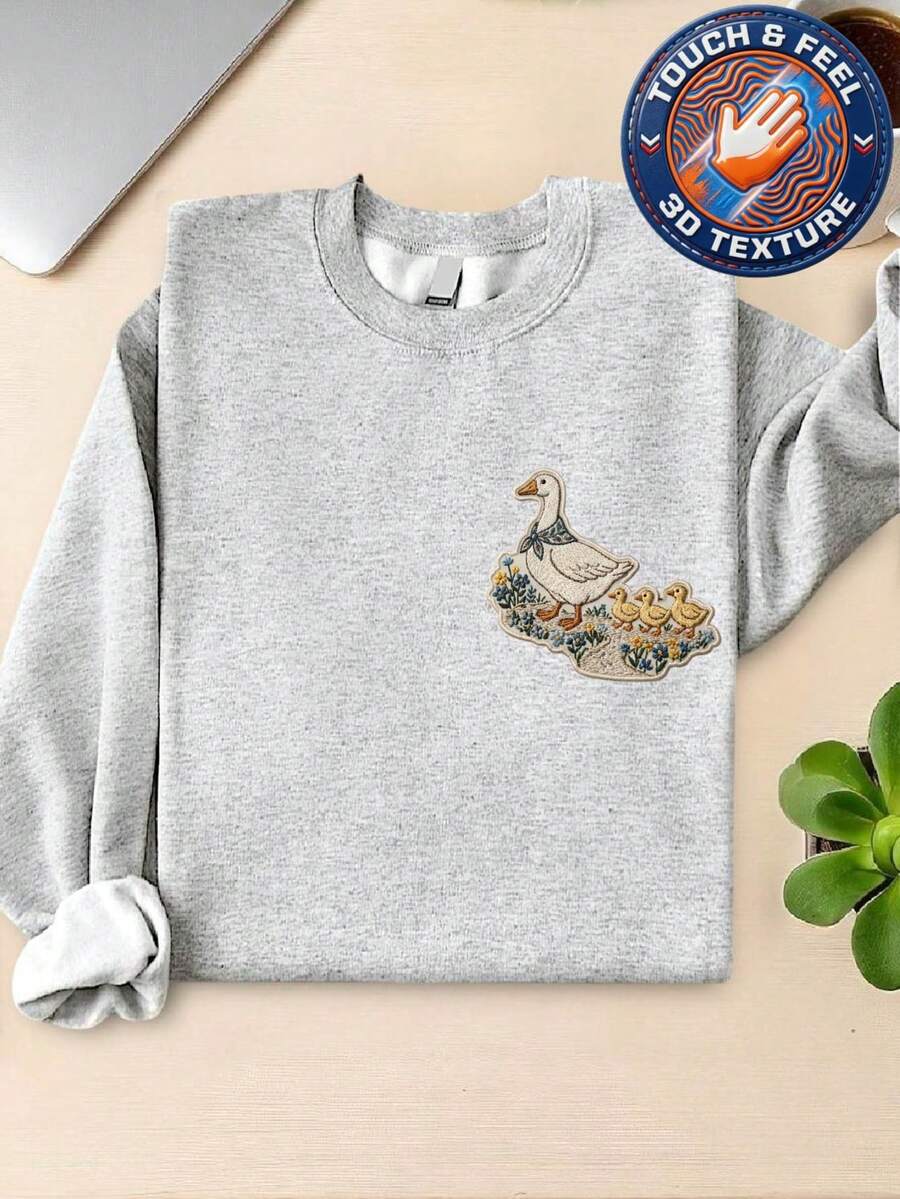Mom Goose 3D Patch Sweatshirt