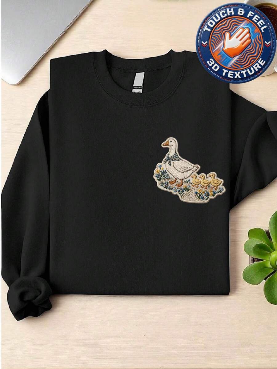 Mom Goose 3D Patch Sweatshirt