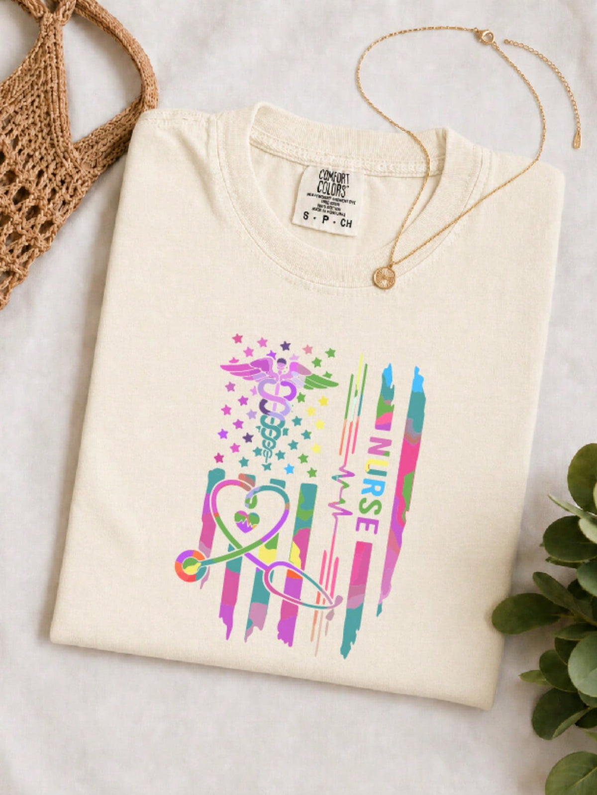 Nurse USA Flag T-Shirt