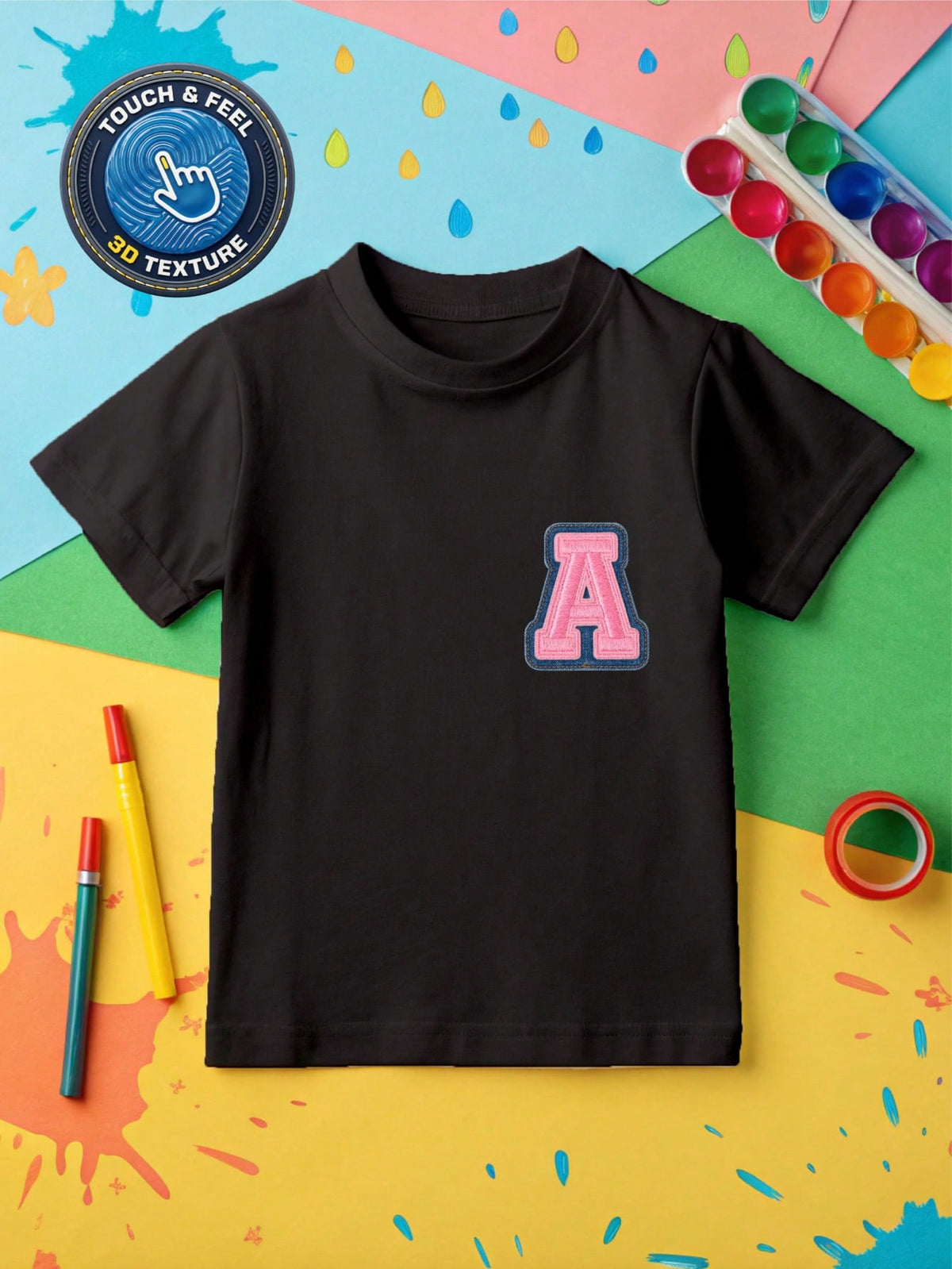 Letter A 3D UV Patch Sweatshirt