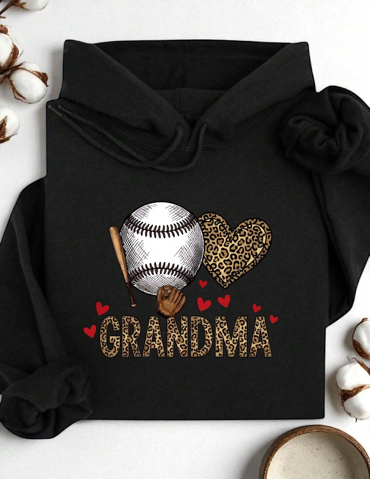 Leopard Baseball Grandma Hoodie